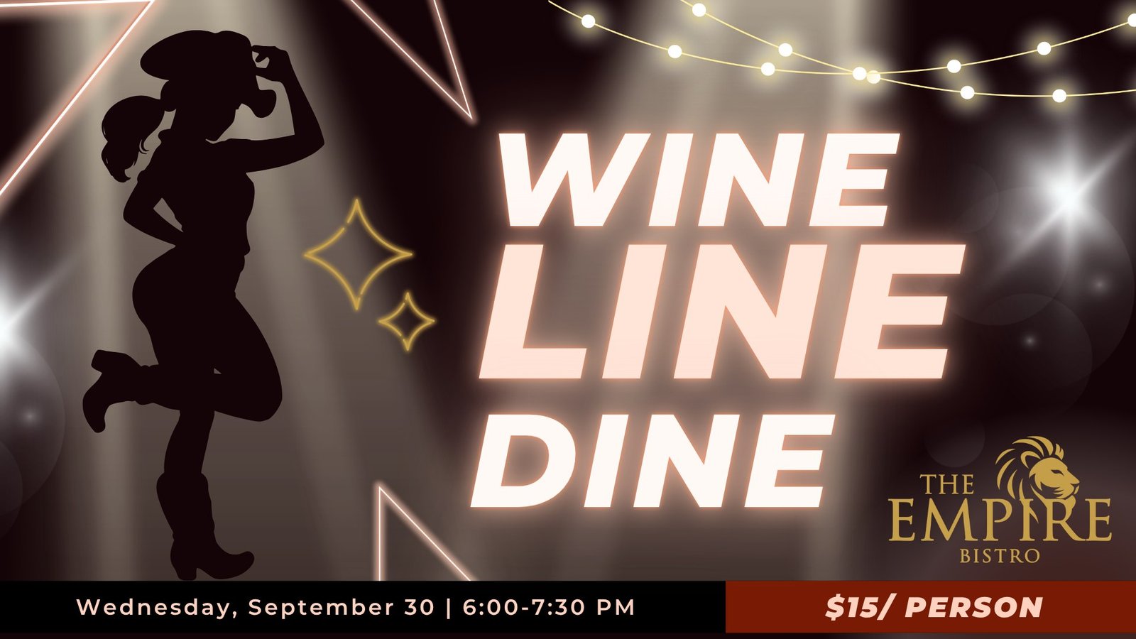 Wine, Line & Dine event artwork